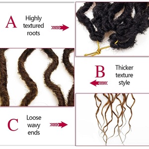 Perruque tressée <span class=keywords><strong>africaine</strong></span>, modèle sirène, reine déesse, faux locs 16/24, fibre chimique teinte, tresse en os de poisson - Product Image 2