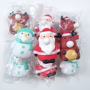 Christmas Squeeze Bubble Santa Snowman Reindeer <b>Squishy</b> Slow Rising Super Soft Venting Stress Relief Decompression Toy - Product Image 2