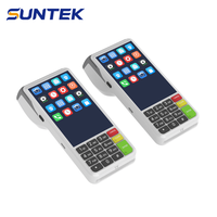 Impresora Térmica Portátil Android 13.0 con Bluetooth/Wi-Fi, Clip Trasero, SUNTEK, POS Móvil, Función de Escaneo de Códigos de Barras, 4800mAh