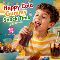 Bonbons Gélifiés Personnalisés en Gros en Forme de Bouteille de Cola 3D, Saveur Sucrée et Acidulée, Gommes Moelleuses pour Fêtes d'Enfants