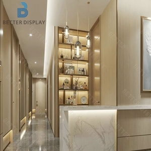 <span class=keywords><strong>Prix</strong></span> de gros, design moderne personnalisé pour salon de coiffure, ensemble de mobilier de salon de coiffure avec miroir carré de luxe - Product Image 3