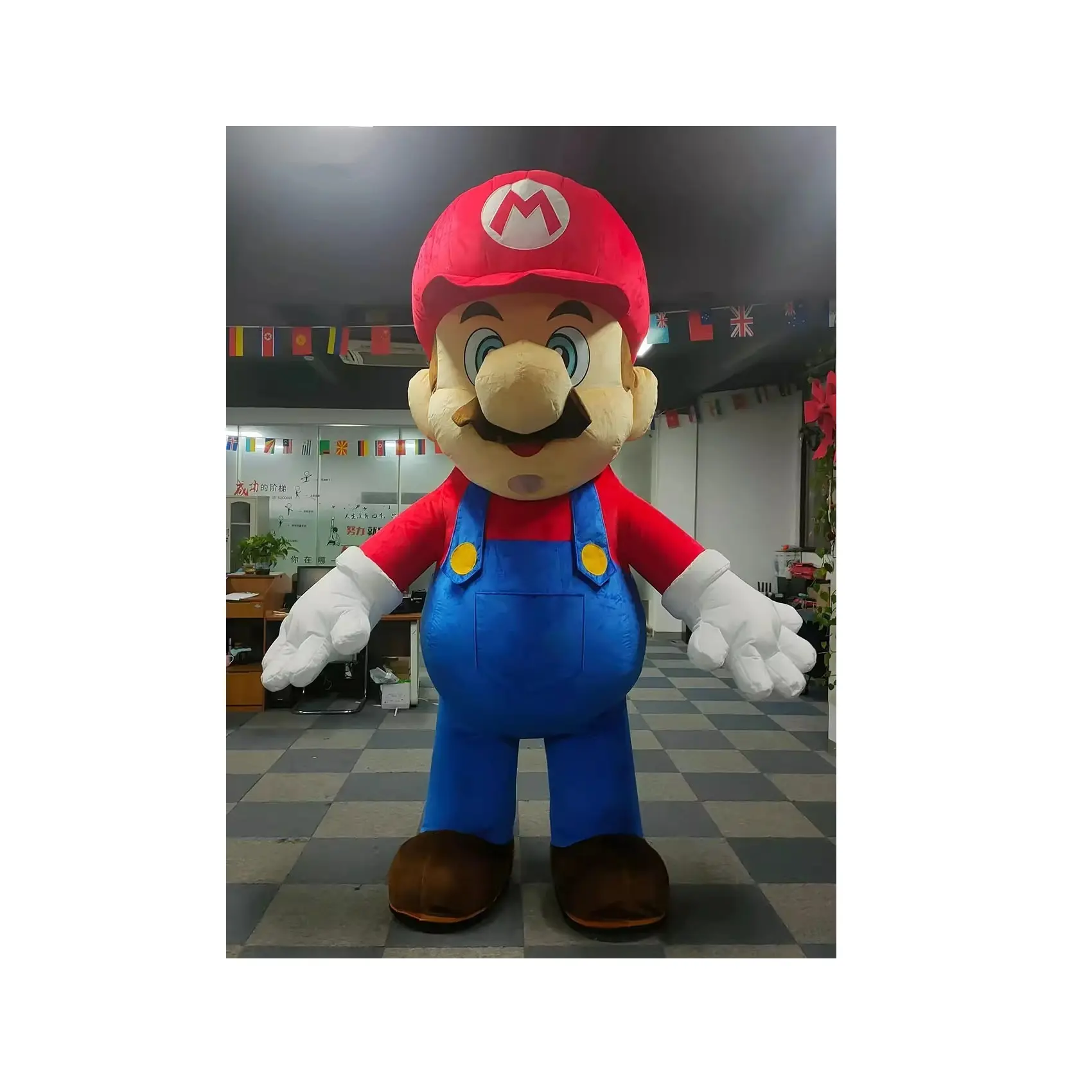 Moq 1 pezzo gonfiabile personaggio dei cartoni animati Super Mario Luigi mascotte Costume in vendita Super Mario costumi per le vacanze