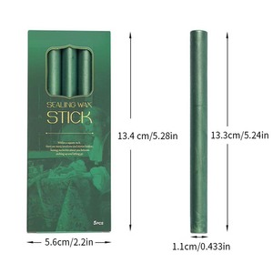Barras <span class=keywords><strong>de</strong></span> Cera para Sellos en Caja (5 Piezas/caja) 1.1cm <span class=keywords><strong>de</strong></span> Diámetro, para Sellar Sobres, Invitaciones, Decoración, Marca HAOYINXIANG - Product Image 6