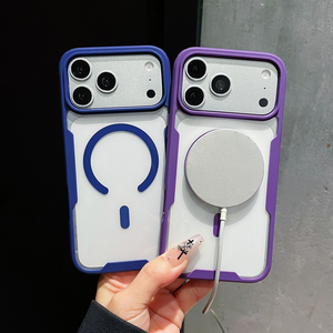 เคสโทรศัพท์แบบใสผสมผสาน สำหรับ iPhone 18 17 Air 16E 15 14 Plus 13 Pro Max  วัสดุอะคริลิกแข็ง ป้องกันอย่างดี พร้อมแม่เหล็ก - Product Image 1