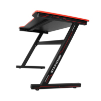 Bureau de jeu noir de haute qualité avec des caractéristiques durables, y compris une chaise de jeu, idéal pour la vente en gros et parfait pour les joueurs