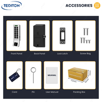 Tediton NEO Serrure de casier à code sans clé NFC robuste pour armoire extérieure et classeur avec serrures numériques