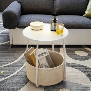 Cross-border <b>small</b> apartment home sofa <b>side</b> <b>table</b> modern minimalist bedroom living room <b>small</b> tea <b>table</b> creative wooden <b>round</b> - Product Image 4