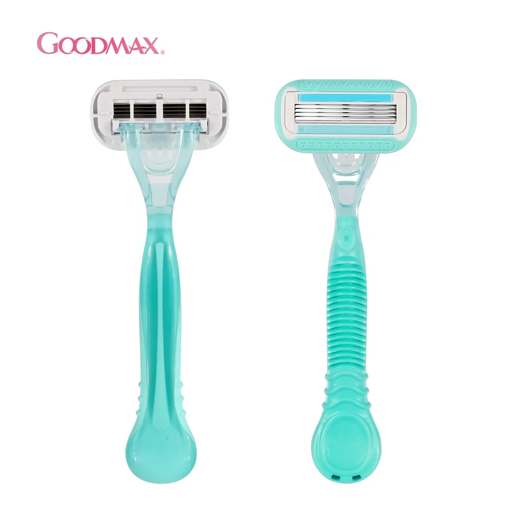 GoodMax Ladies Disposable Shaving 4 Blades Hair Removal Facial Women Bump Remover Wet Dry Razor