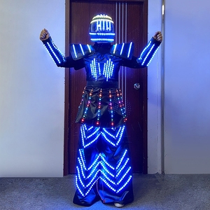 Pabrik OEM ODM Menyediakan Kostum Robot LED RGB Bercahaya untuk Wanita, Pertunjukan Panggung Pesta, Rak <span class=keywords><strong>Display</strong></span> Iklan Bisnis - Product Image 2