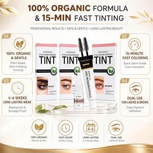 Kit Tinta per Ciglia all'Henné a Marchio Privato, Vegano, Lunga Durata, Impermeabile, Tinta per Sopracciglia Effetto Tatuaggio - Product Image 5