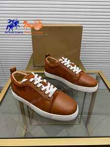 Christians Designer Genuine Leather Red Bottom Walking Shoes Casual Sports Sneakers with Retro Print Light Weight Louboutins - Product Image 3