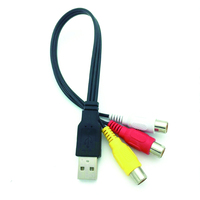 Cable USB Tipo-C a 3 RCA con Cubierta de PVC y Blindaje de Lámina para Uso en Computadoras