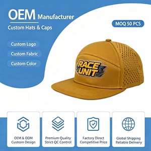Custom <b>Waterproof</b> <b>Hat</b> with Quick Dry Fabric and Laser Cut Holes for Outdoor Sports Golf Running and Cycling Activities Men Women - Product Image 1