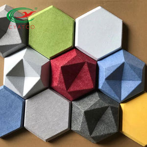 Papel tapiz 3d para cines, tablero acústico de poliéster, fibra de poliéster hexagonal - Product Image 3