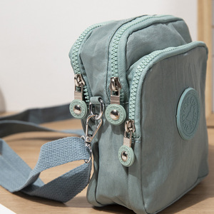 Crossbody Bag <b>Small</b> Women's Phone Coin Bag Light Blue Water Resistant Zipper Closure Everyday Casual Shoulder Bag - Product Image 3