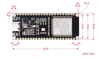 Papan Pengembangan HT Original ESP32 S3 WROOM-1-N8R8 Modul ESP32-S3-DEV-KIT-N8R8 Dukungan WiFi ESP-IDF