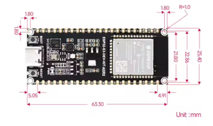 บอร์ดพัฒนา HT Original ESP32 S3 WROOM-1-N8R8 โมดูล ESP32-S3-DEV-KIT-N8R8 รองรับ WiFi ESP-IDF - Product Image 5