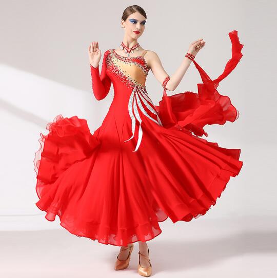 strapless open back dress Custom Size Competition Latin Dance Dresses for Women Pink Wine Salsa –  Moderndancedress.com