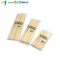 Emballage personnalisé en vrac, biodégradable, sans BPA, brochettes pour barbecue, brochettes en bambou jetables