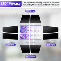 Protecteur d'écran de confidentialité à 360 degrés pour moniteur PC Dell 24 "écran large 4 voies filtre de confidentialité amovible Film anti-lumière bleue mat