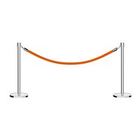Barrière de contrôle de la foule en velours, barrière de corde suspendue en argent