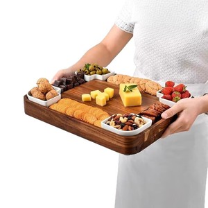 Juego de Tablas de Queso Acacia Premium con Bandejas para Servir Delicatessen - Product Image 5