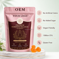 Gummies Probiotiques pour Femmes Marque Privée OEM – Complément Bien-être Équilibre Féminin Saveur Ananas