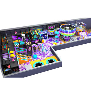 इनडोर बड़े बच्चों प्लेग्राउंड रंगीन तकनीक थीम वाली बॉल पिट स्लाइड सवारी वाणिज्यिक मनोरंजन केंद्रों के लिए - Product Image 2