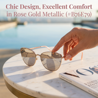 Lunettes de soleil œil-de-chat pour femmes, certifiées CE, protection UV400, monture métallique dorée brillante, verres électroplaqués rose-blanc clair