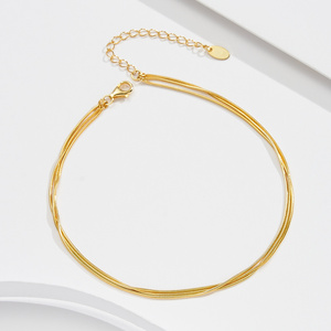 <span class=keywords><strong>Sa76</strong></span> rinntin dainty זהב 14 קראט מצופה זהב 925 שרשרות נחש שרשרות נשים - Product Image 1