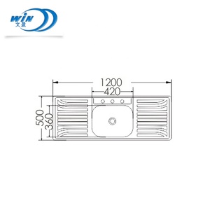 Évier en acier inoxydable, bol simple de 1200mm x 500mm de haute qualité et <span class=keywords><strong>prix</strong></span> direct d'usine - Product Image 2