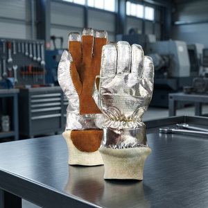 Heat Resistant Aramid Safety <b>Gloves</b> <b>Knit</b> Wrist Abrasion Resistant Latex Free Smooth Texture Full Coverage - Product Image 2