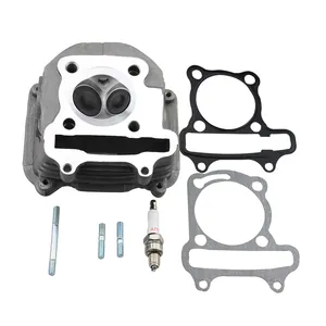 GOOFIT 57.4mm 4 Stroke GY6 Cylinder Head With Gasket Spark Plug Engine Gaskets Parts Replacement For 157QMJ 152QMI 150cc ATV