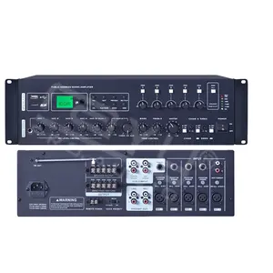 Amplificatore per indirizzo pubblico 3U Broadcast Public Address System SD/AUX/MP3/USB Mixer Audio Rack Mount