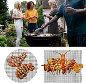 Non-Stick BBQ Grill Mesh Mats Reusable Grilling Mat for Gas Charcoal Pellet Oven & Air <b>Fryer</b> - Product Image 4