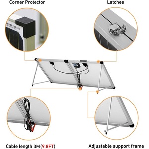 Paneles Solares Plegables de Alta Calidad de 50w 80w 100w 150w 200w 250w 300w 350 Vatios, Panel Solar Monocristalino Portátil - Product Image 6