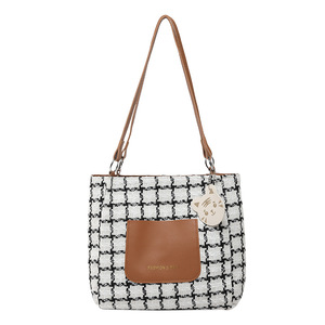 Sacs fourre-tout pour femmes 2025, grande capacité, noir et blanc, toile unie, fermeture éclair, sacs confortables sous le bras - Product Image 6