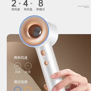 ไดร์เป่าผม AUX G18 ความเร็วสูง ไอออนิก แห้งเร็ว สำหรับใช้ในบ้าน สีเทาอวกาศลึก สีขาวแสงจันทร์ - Product Image 4