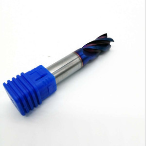 1/2 inch <span class=keywords><strong>4</strong></span> sáo phẳng endmills công cụ hrc65 độ cứng cao màu xanh Nano lớp phủ cacbua cuối nhà máy - Product Image 5