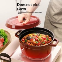 Casserole en fonte avec cuisinière à induction et poêle marmite en fonte émaillée marmite en fonte émaillée antiadhésive marmite en fonte émaillée