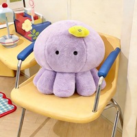 Boneka Gurita Bulat Lucu Kustom, Mainan Plushie Gurita Lembut dan Mengembang, Boneka Gurita Warna-warni untuk Dekorasi Sofa Rumah dan Anak-anak
