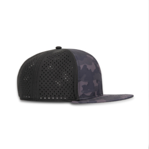 Casquette TCAP Chine personnalisée couleur camouflage 6 panneaux, performance hydrophobe, perforée et ajustée - Product Image 5