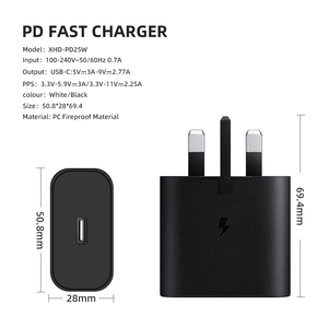 Adaptateur d'alimentation USB-C PD 25W, résistant au feu, compatible avec les écouteurs et les téléphones portables, écologique, prise UK/US/EU, 1 an - Product Image 3