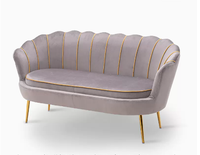 Meilleure vente Nouveau design en velours avec pieds en métal canapé deux places ensemble de canapé meubles pour salon luxe paresseux sectionnel canapé