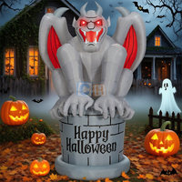 Gargouille gonflable géante Décoration d'Halloween Modèle fantôme gonflable pour décoration de scène de cour de vacances