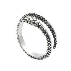 Anillo de serpiente de acero inoxidable, color plateado, forma de animal, joyería punk para hombre, regalo, otoño 2021 - Product Image 5