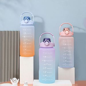 Nouvelle Arrivée 2026 – Bouteille d'eau 2L personnalisable avec logo, dégradé givré, grande capacité, couleur dégradée, en plastique écologique - Product Image 3