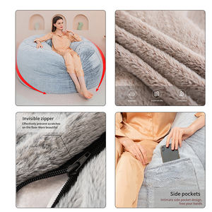 IStapromo Gifts <strong>Faux</strong> <strong>Fur</strong> Bean Bag Chair Giant Bean Bag Fabric Furniture Bean Bag 7ft Indoor Large <strong>Beanbag</strong> - Product Image 6