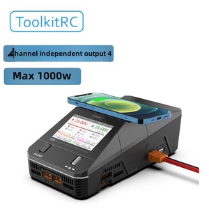 Nouveau chargeur d'équilibrage de batterie au lithium 4 voies TBS Q6Ac 1000W 15A 1-6S, kit d'accessoires pour modèles d'avions, voitures, drones, compatible FPV - Product Image 2