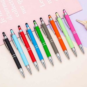 Bolígrafos Personalizados con Punta Táctil, Multicolores, al por Mayor, con Logotipo Impreso, de Tacto Suave, de Metal y Goma - Product Image 1